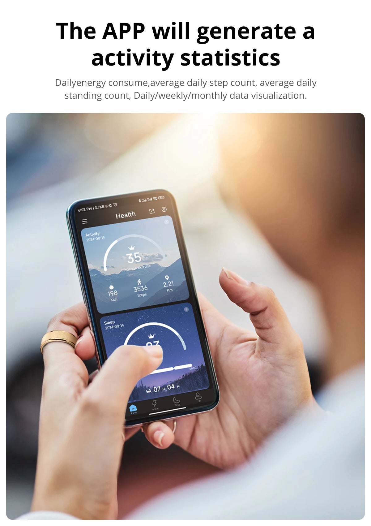 Smart Ring with Charging Case