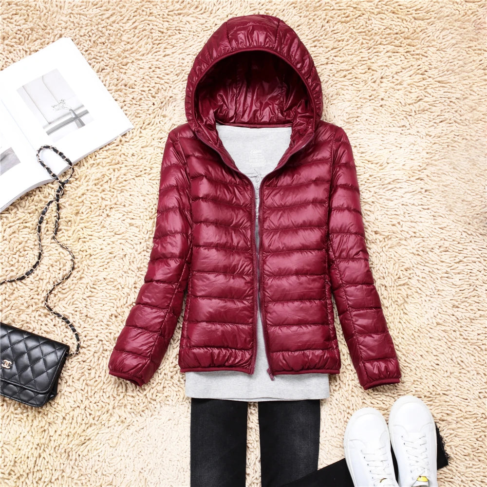 Women Puffer Jacket Lightweight Duck Down