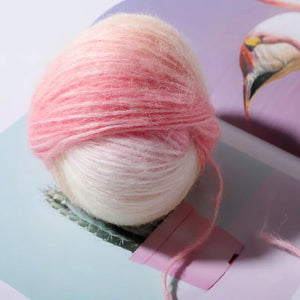 5pcs Wool Mohair Colored Yarn 200m/pcs