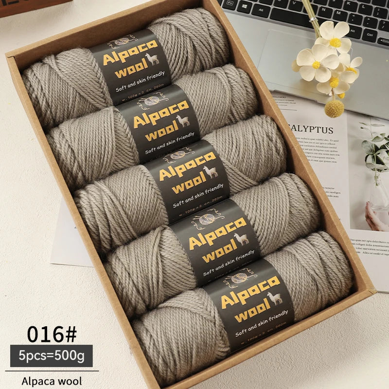 Alpaca 245 Stick Needle Thick Wool Yarn 500g
