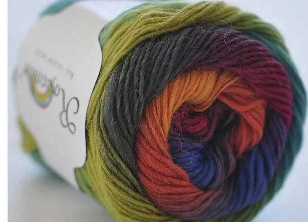 100% Wool Yarn Rainbow Color