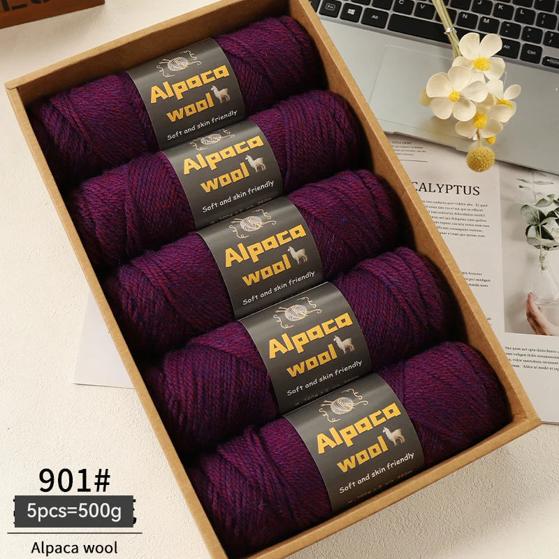 Alpaca 245 Stick Needle Thick Wool Yarn 500g