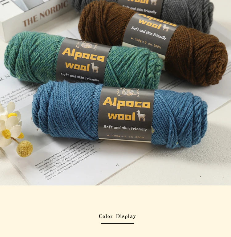 Alpaca 245 Stick Needle Thick Wool Yarn 500g