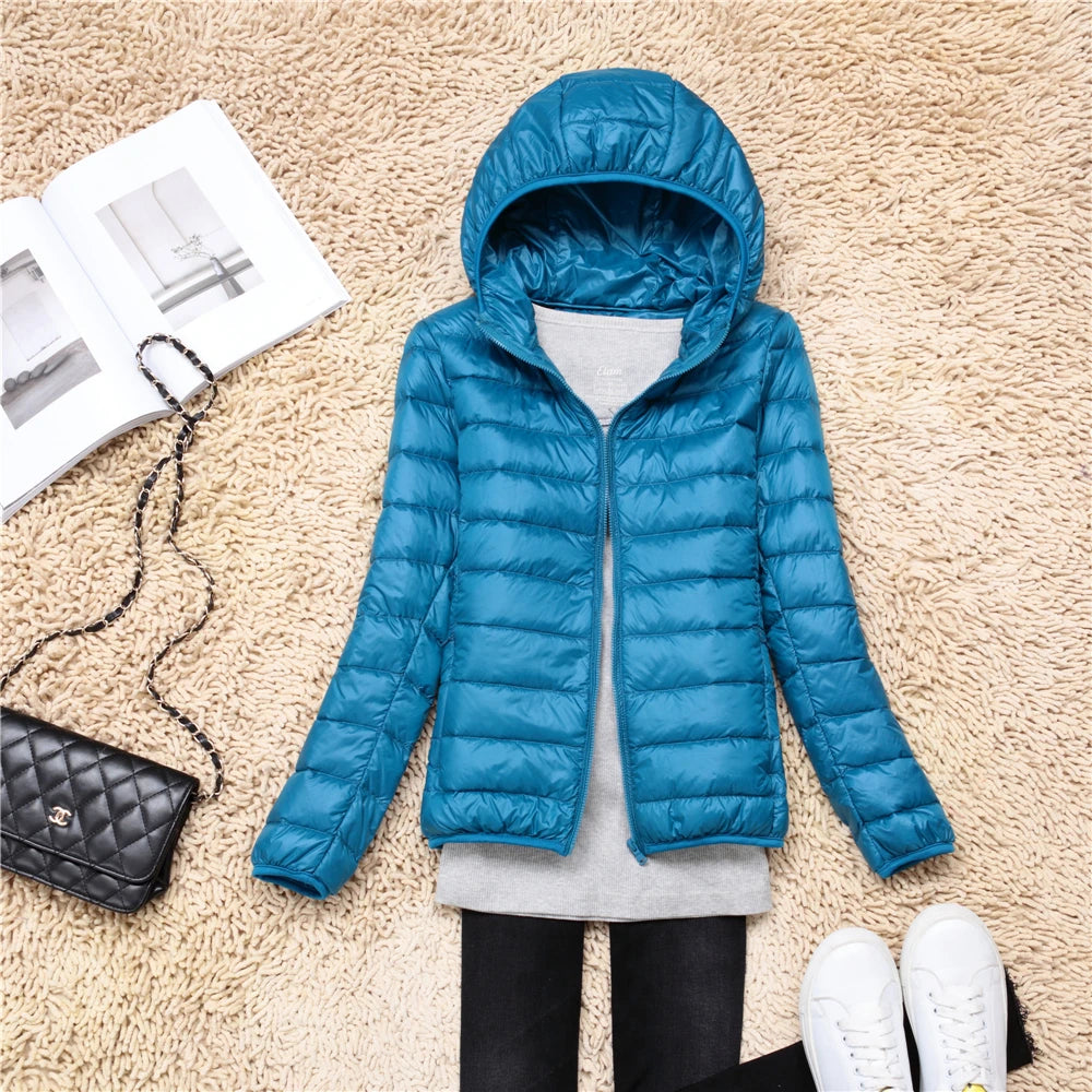 Women Puffer Jacket Lightweight Duck Down