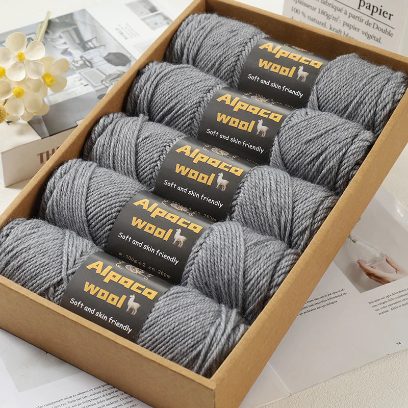 Alpaca 245 Stick Needle Thick Wool Yarn 500g