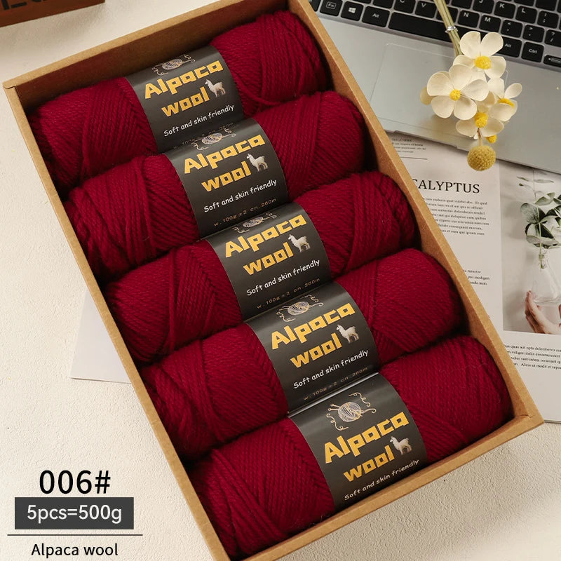Alpaca 245 Stick Needle Thick Wool Yarn 500g