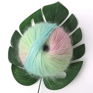 5pcs Wool Mohair Colored Yarn 200m/pcs