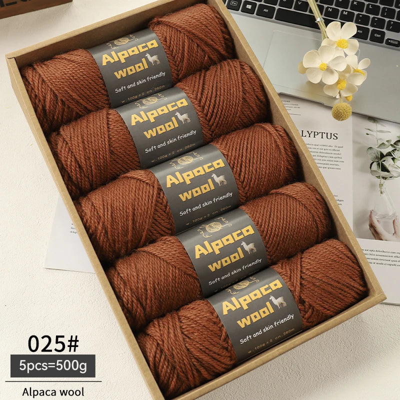 Alpaca 245 Stick Needle Thick Wool Yarn 500g