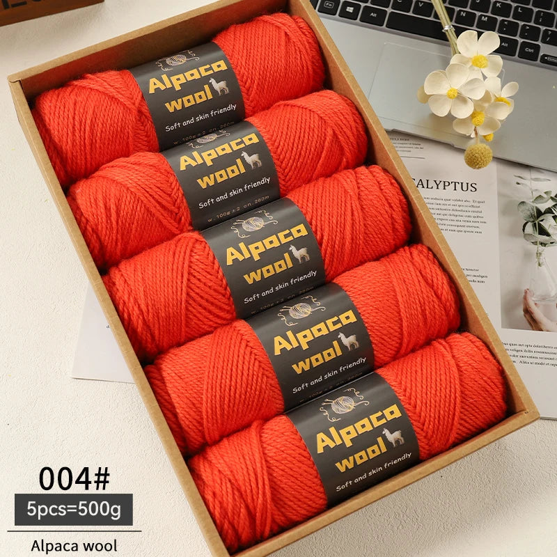 Alpaca 245 Stick Needle Thick Wool Yarn 500g
