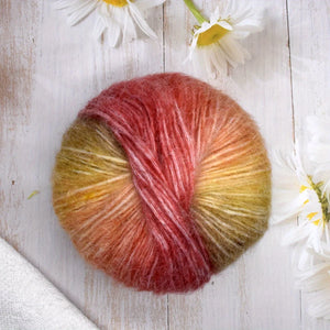 5pcs Wool Mohair Colored Yarn 200m/pcs