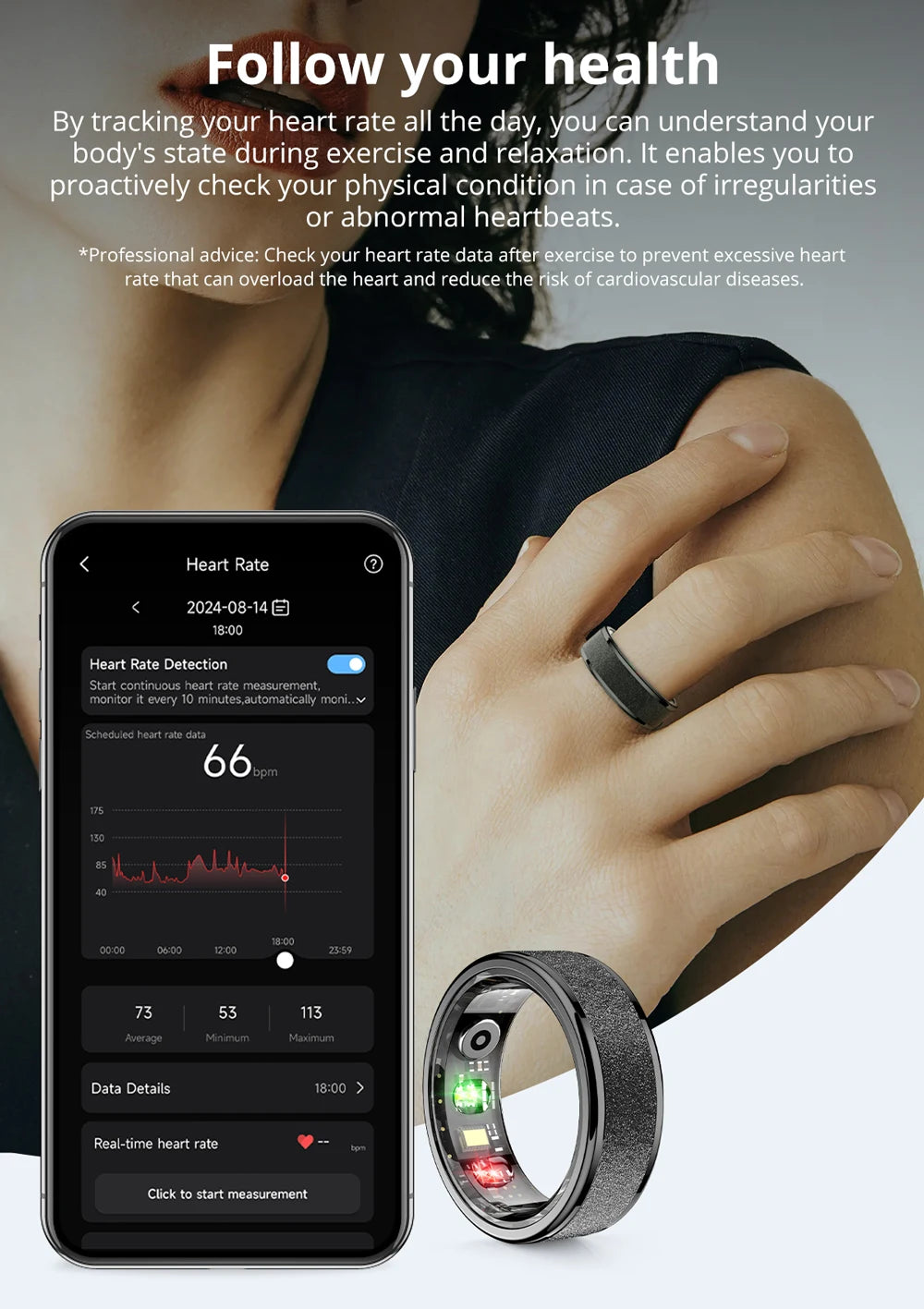 Smart Ring with Charging Case