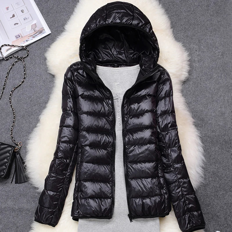 Women Puffer Jacket Lightweight Duck Down