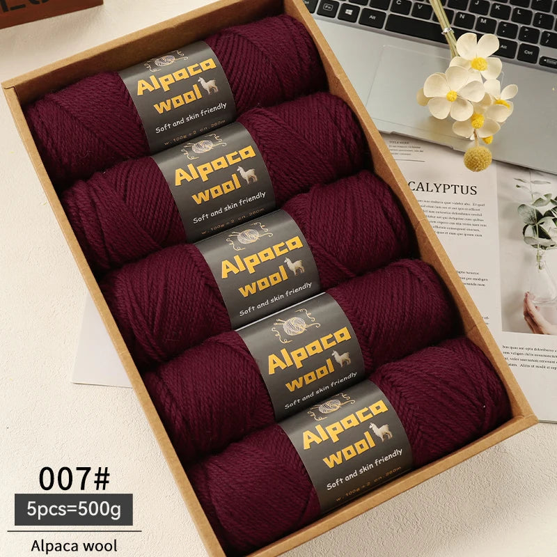 Alpaca 245 Stick Needle Thick Wool Yarn 500g