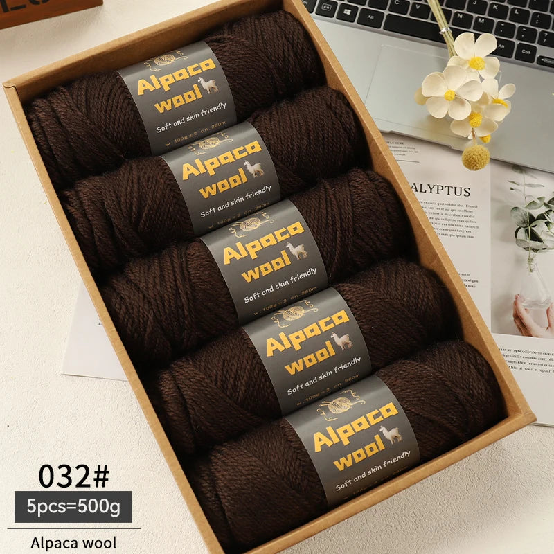 Alpaca 245 Stick Needle Thick Wool Yarn 500g