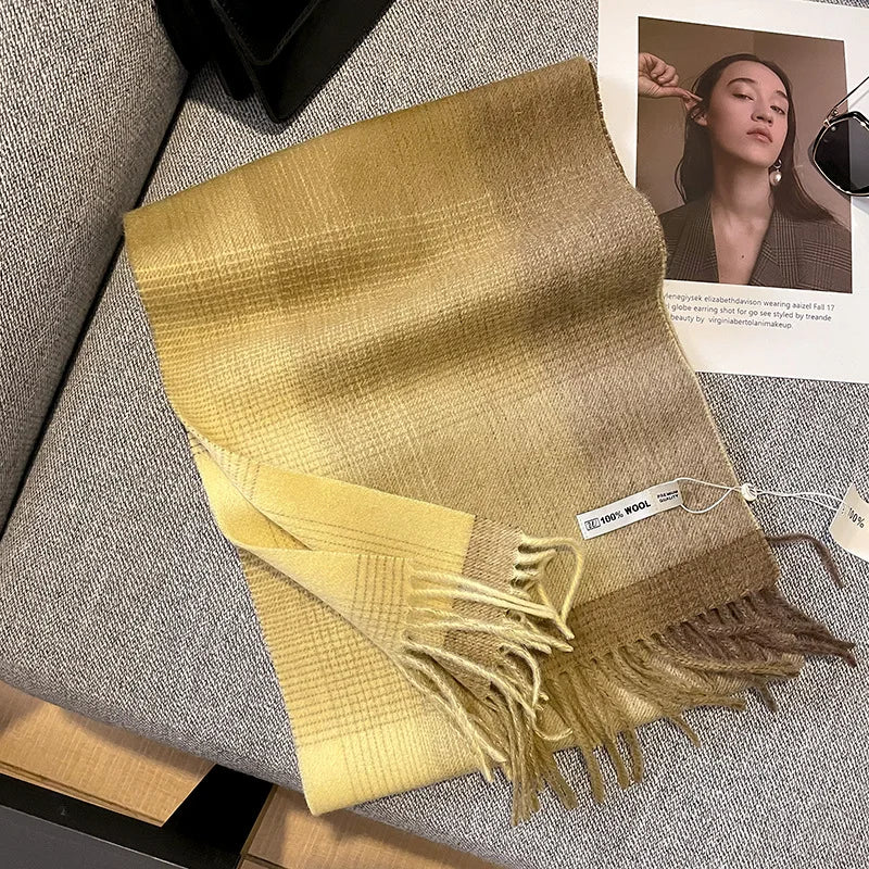 Two Tone Luxury 100% Wool Scarf