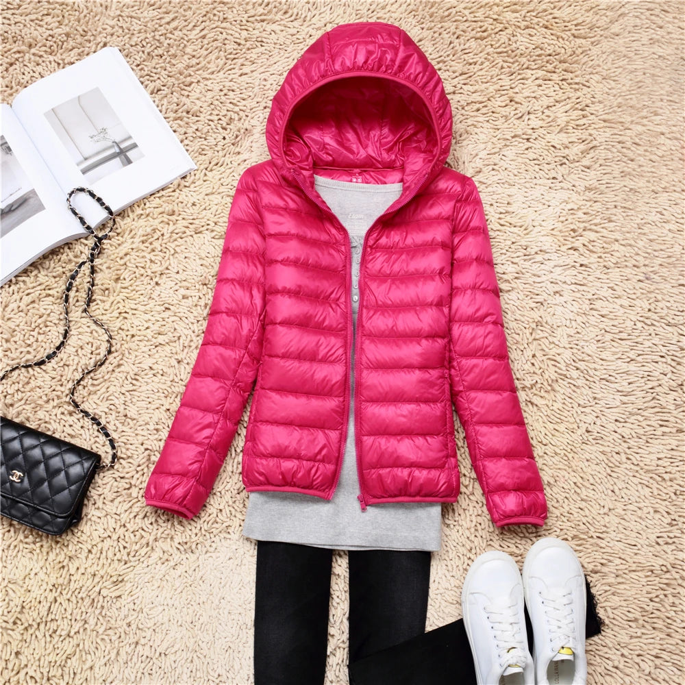 Women Puffer Jacket Lightweight Duck Down
