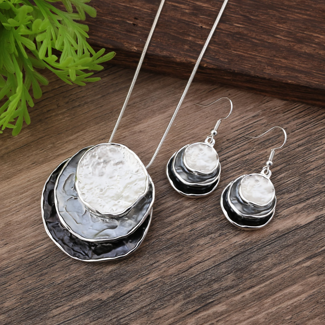TAHLIA JEWELLERY Set/3pcs Classic Chic Three-Layer Round Bead Enamel
