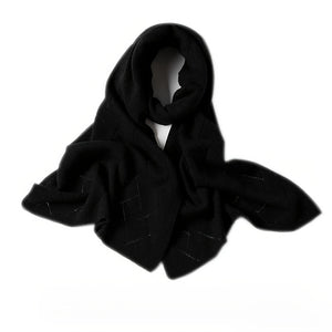 Unisex Luxury Soft Ribbed Pure Cashmere Scarf