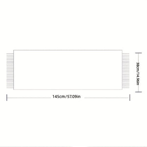 Unisex Luxury Soft Ribbed Pure Cashmere Scarf