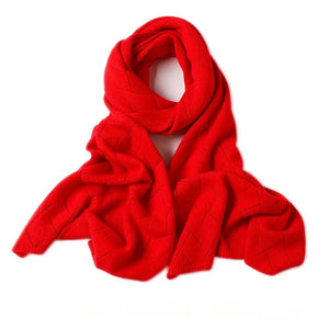 Unisex Luxury Soft Ribbed Pure Cashmere Scarf