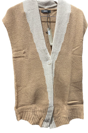 Fields V neck Long Vest With one Button