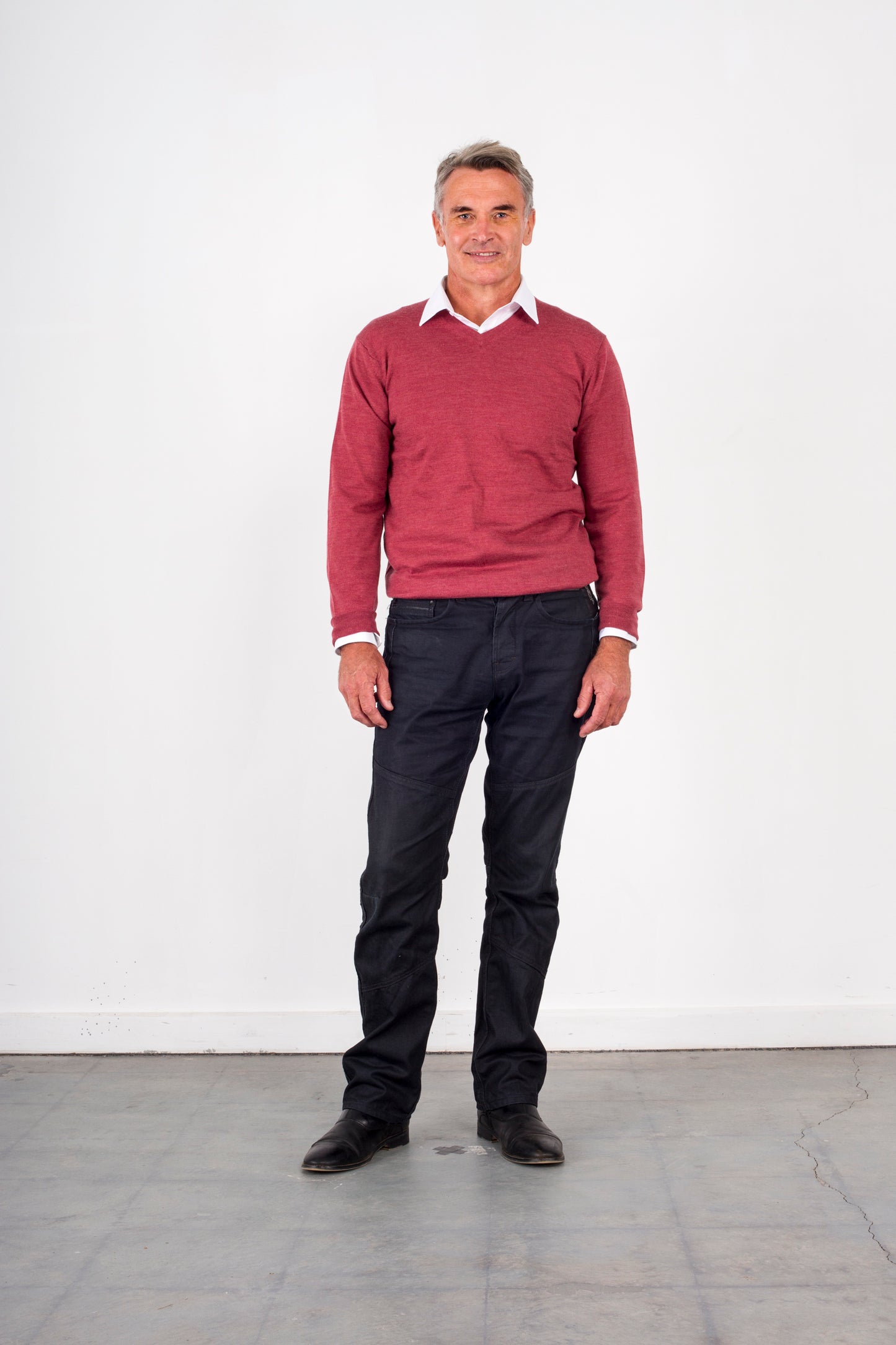 ANSETT knitwear V-Neck Jumper Fine Gage