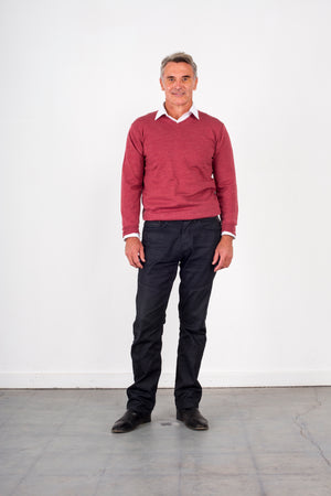 ANSETT knitwear V-Neck Jumper Fine Gage