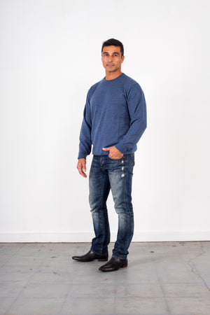 Fields Classics - Crew Neck Pullover with Rib Basque