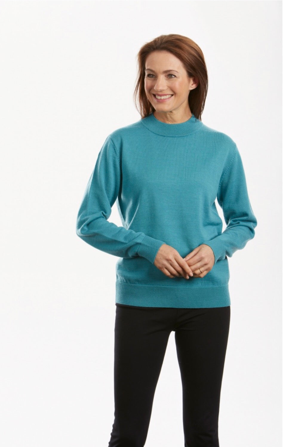 PURE MERINO WOOL MOCK TURTLE PULLOVER NOTTING HILL