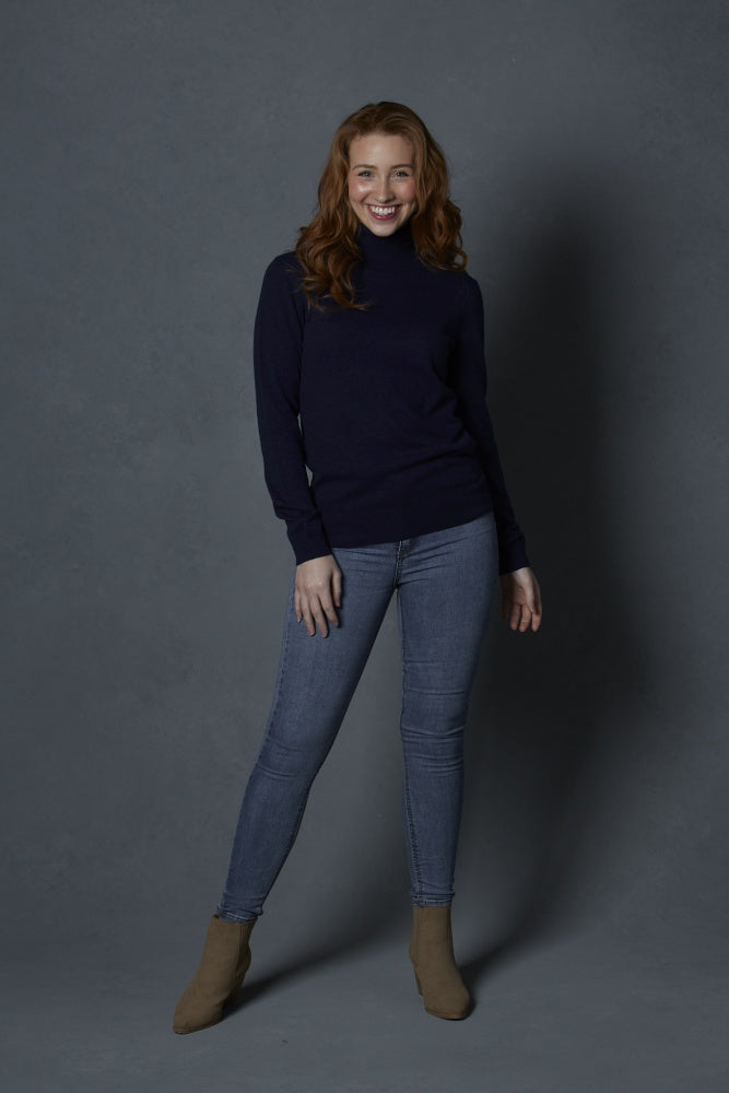 ROSIE ROLL NECK PULLOVER BRIDGE & LORD CASHMERE / MERINO