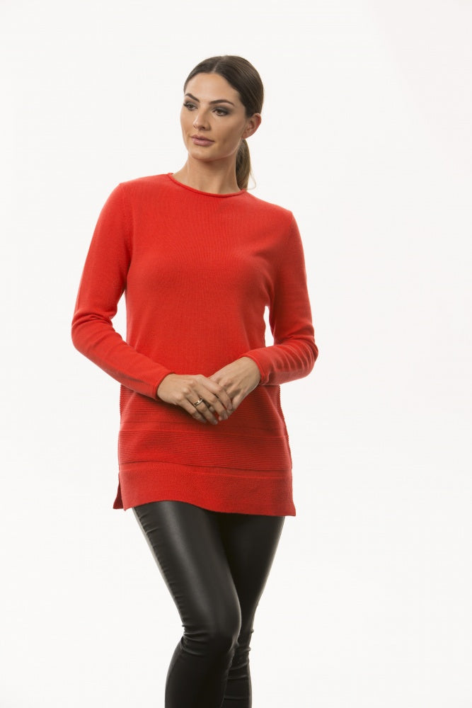 TEXTURED STRIPE PULLOVER
