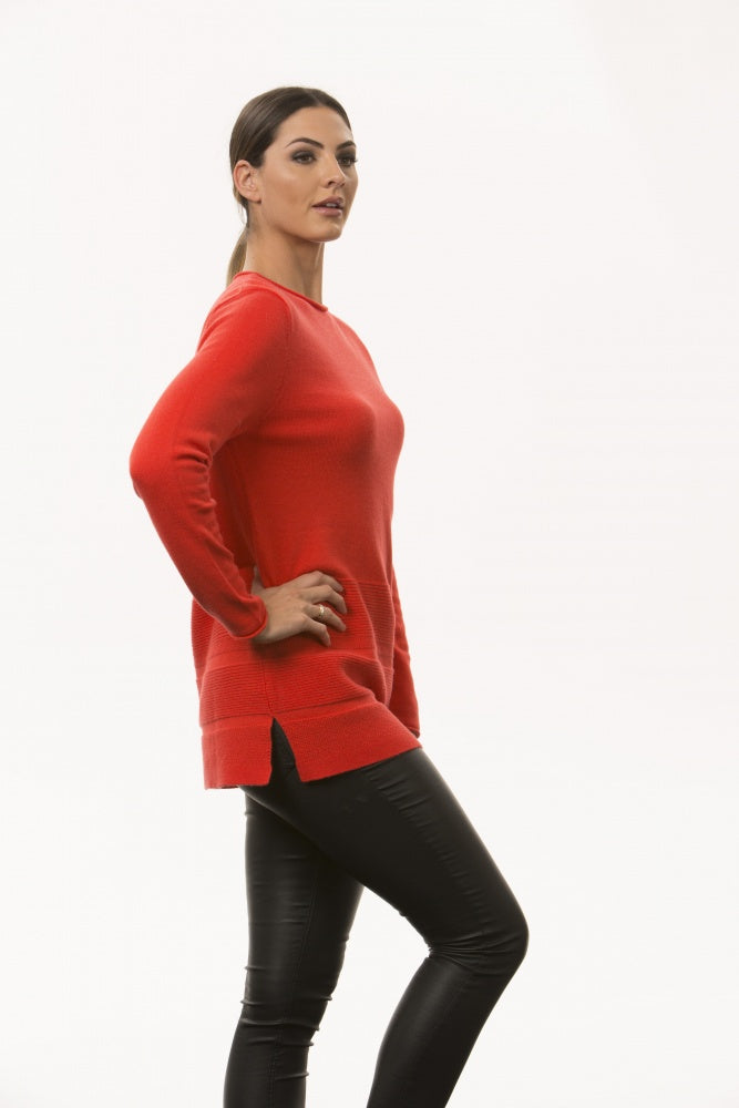 TEXTURED STRIPE PULLOVER