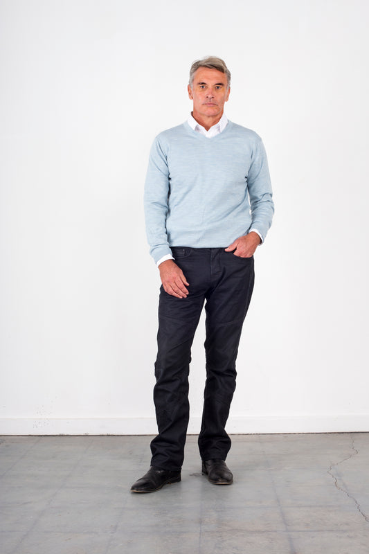 ANSETT knitwear V-Neck Jumper Fine Gage