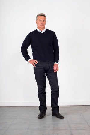 ANSETT knitwear V-Neck Jumper Fine Gage