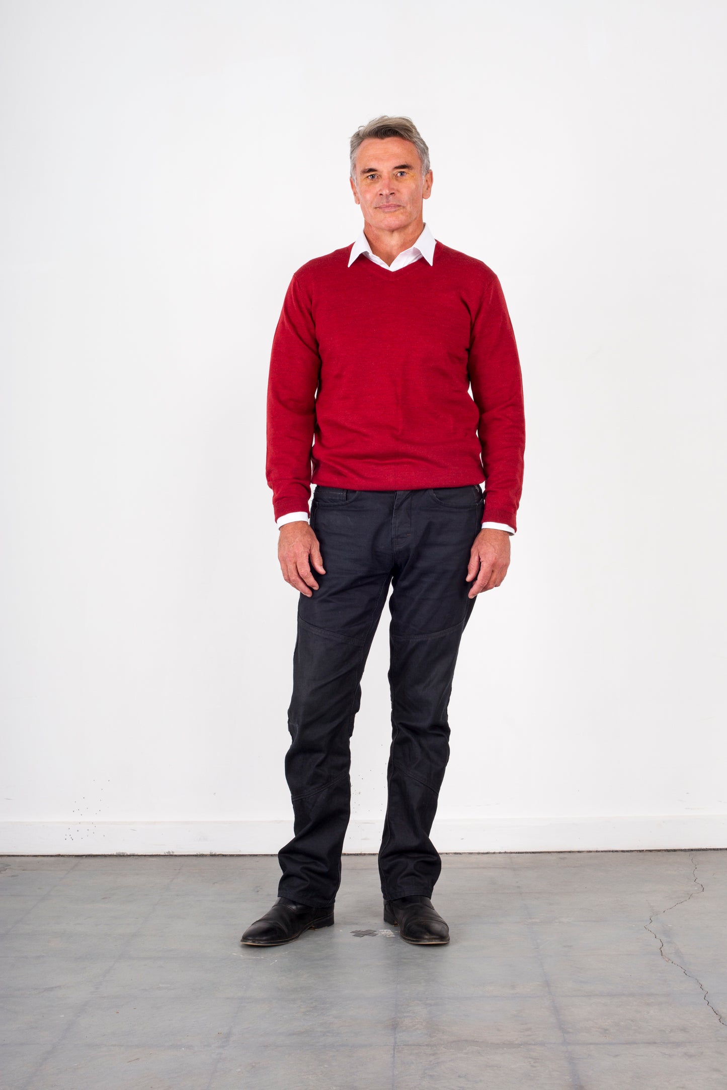 ANSETT knitwear V-Neck Jumper Fine Gage