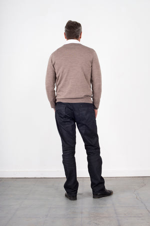 ANSETT knitwear V-Neck Jumper Fine Gage