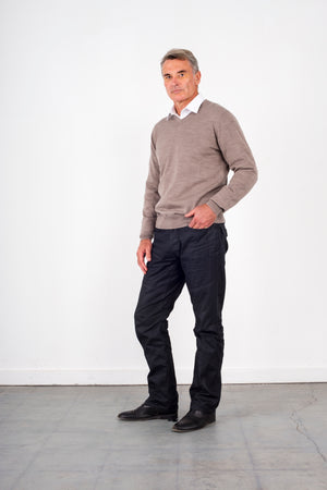 ANSETT knitwear V-Neck Jumper Fine Gage