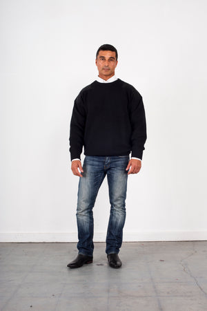 ANSETT Woollen Crewneck Jumper with Patches