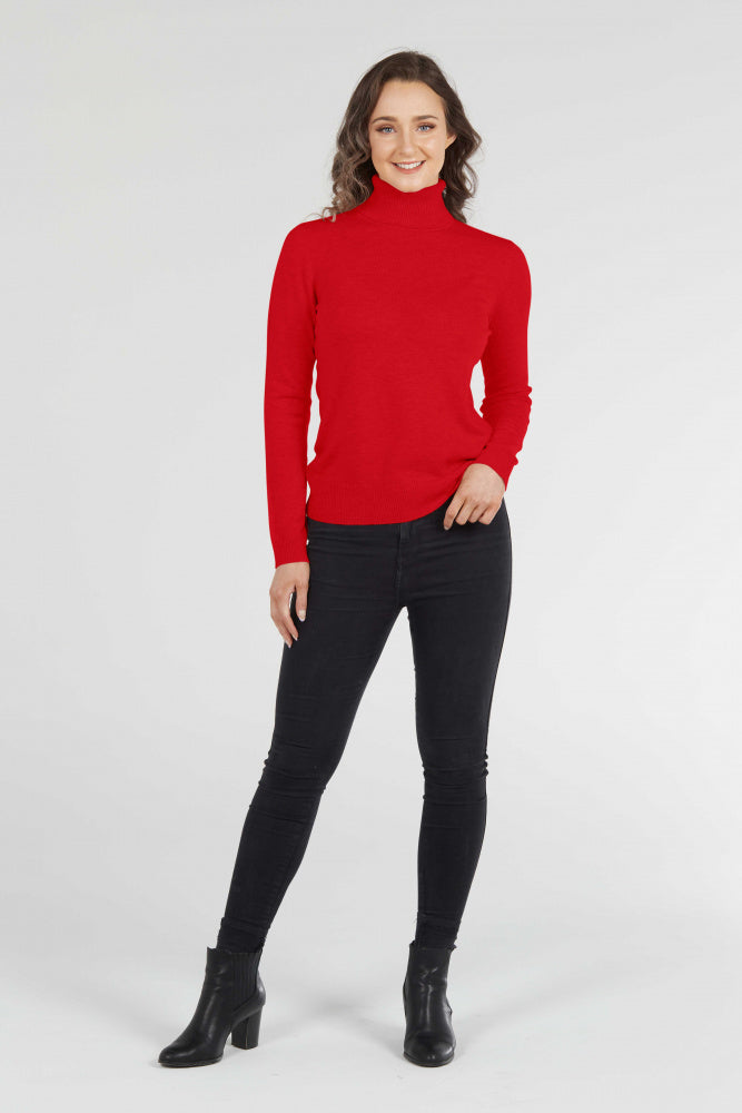 ROSIE ROLL NECK PULLOVER BRIDGE & LORD CASHMERE / MERINO