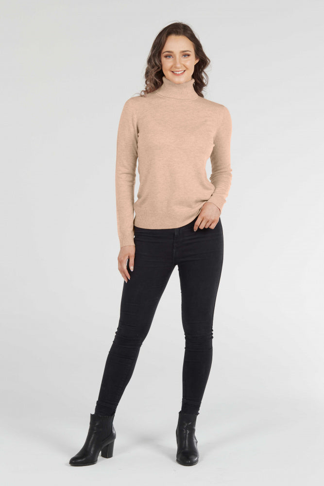 ROSIE ROLL NECK PULLOVER BRIDGE & LORD CASHMERE / MERINO