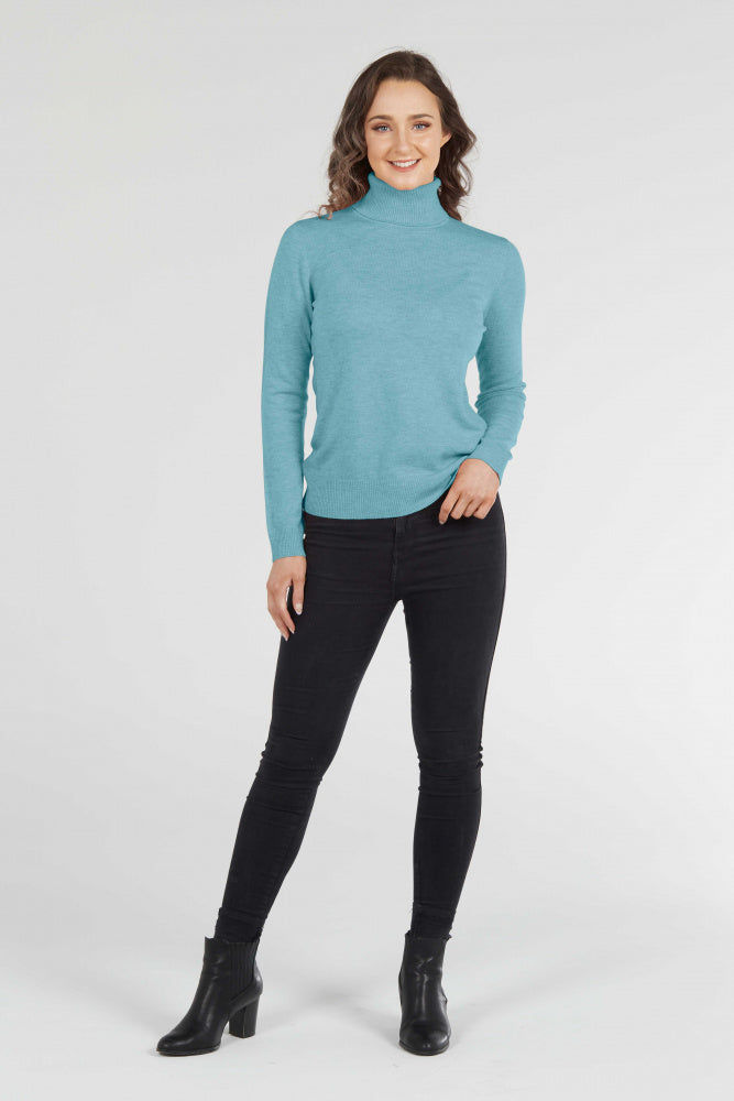 ROSIE ROLL NECK PULLOVER BRIDGE & LORD CASHMERE / MERINO