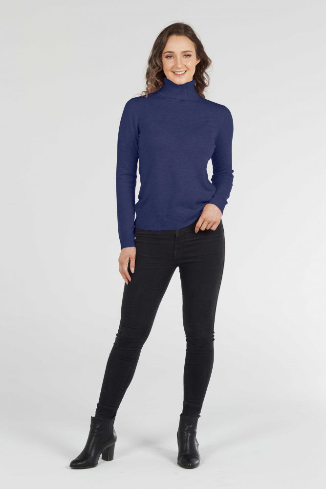 ROSIE ROLL NECK PULLOVER BRIDGE & LORD CASHMERE / MERINO
