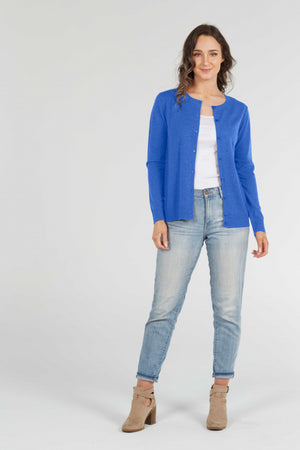 ESSENTIAL BUTTON TO NECK CARDIGAN