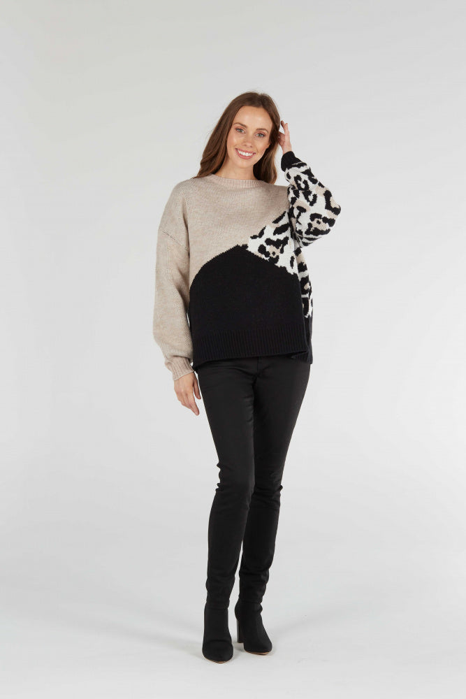 ANIMAL PRINT PULLOVER FIELDS ONLY ORANGE S LEFT