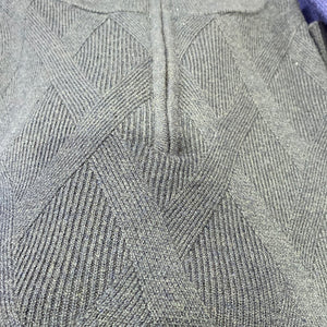 CONTRAST RIBBED 1/4 ZIP PULLOVER