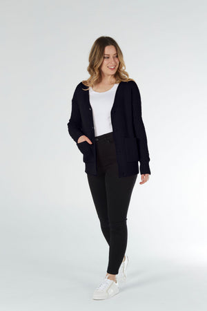 Vee Cardigan With Diamond Sleevs only pink XL