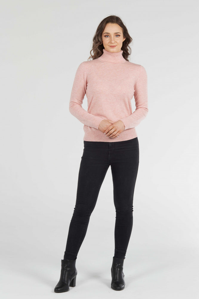ROSIE ROLL NECK PULLOVER BRIDGE & LORD CASHMERE / MERINO