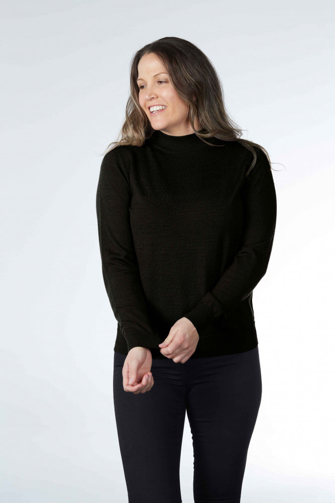PURE MERINO WOOL MOCK TURTLE PULLOVER NOTTING HILL