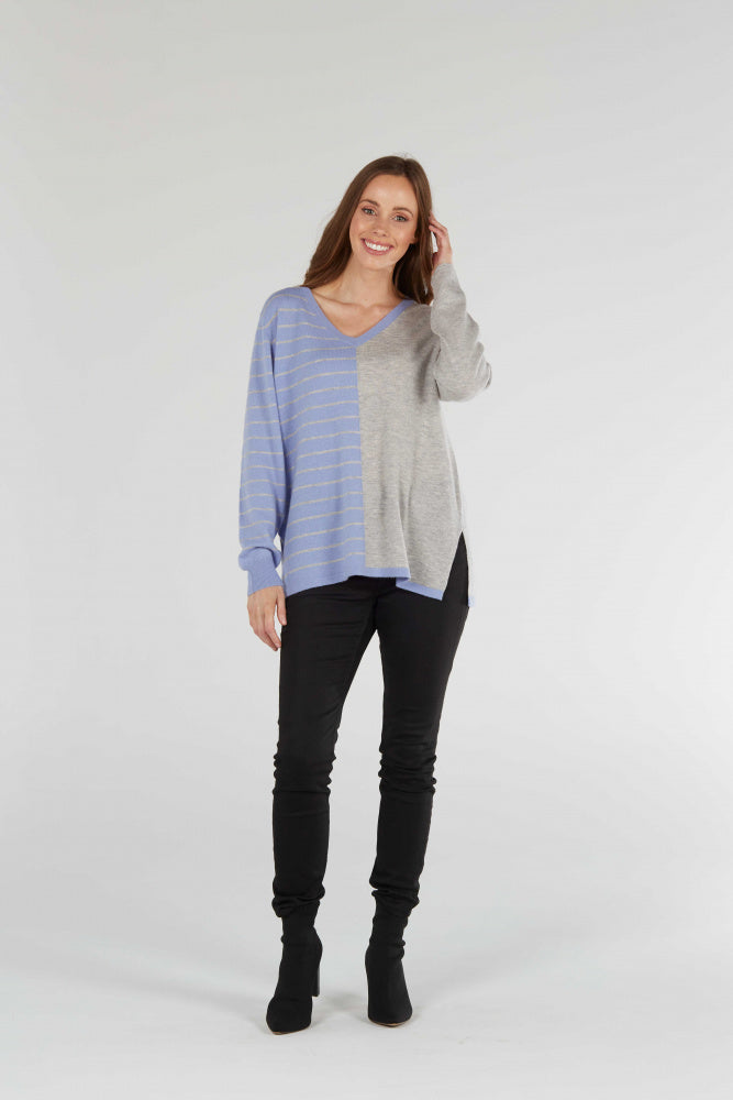 HALF STRIPE PULLOVER only 2XL in sage available