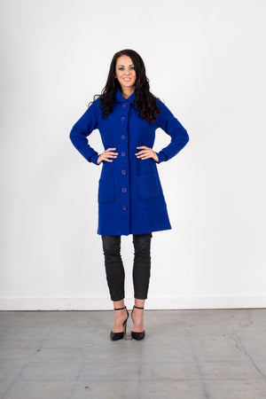 KNIT COLLAR COAT (Lipstick S left)